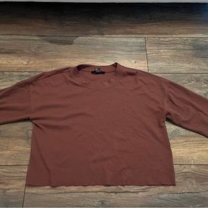 Brown cropped Forever 21 top